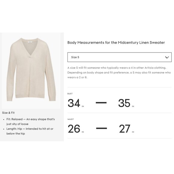 Aritzia Babaton V-Neck Midcentury 100% Linen Sweater – Navy – US Small - Picture 16 of 16